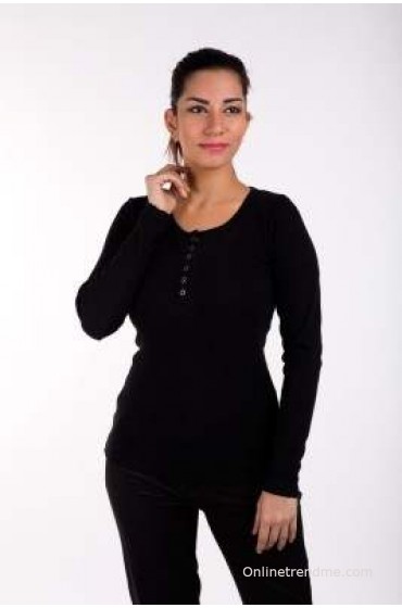 De Moza Casual Full Sleeve Solid Women's Top De Moza Casual Full Sleeve Solid Women's Top